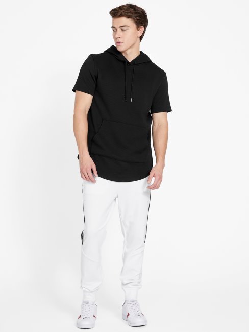 Guess Nate Sweat à Capuche à Manches Courtes Noir De Jais