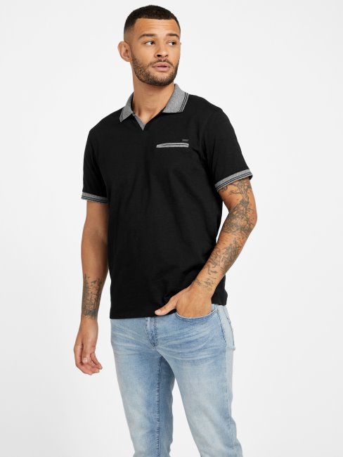 Polo De Poche Johnny Denver Noir Jet Guess