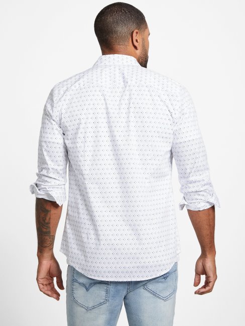 Chemise Tully Geo Pocket Guess Blanc Pur