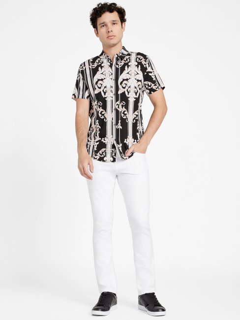 Chemise Guess Luis Baroque Noir De Jais