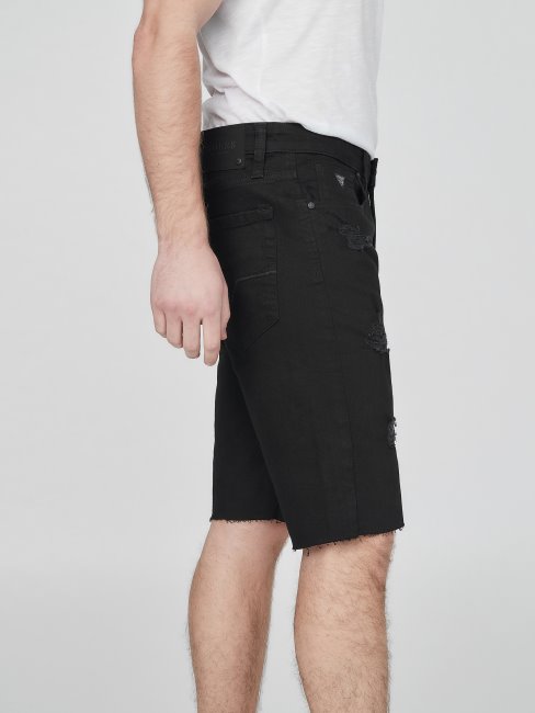 Noir Destroy Clark Destroy Court En Jean Droit Guess