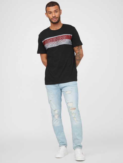 T-shirt à Logo Guess Arda Noir De Jais