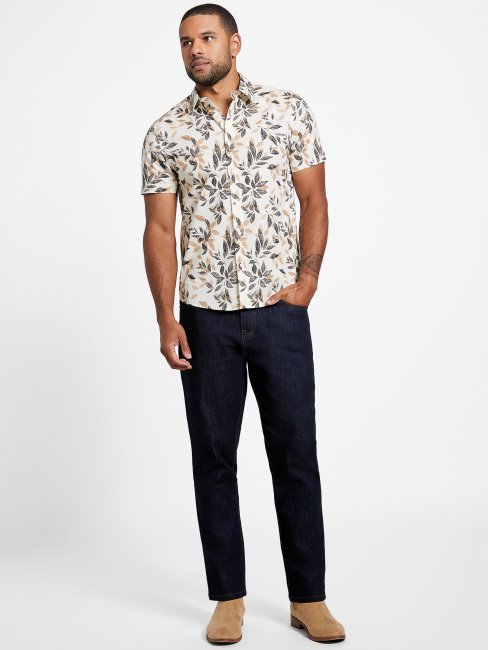 Tee Shirt Tadd Leaf Blanc Perle Guess