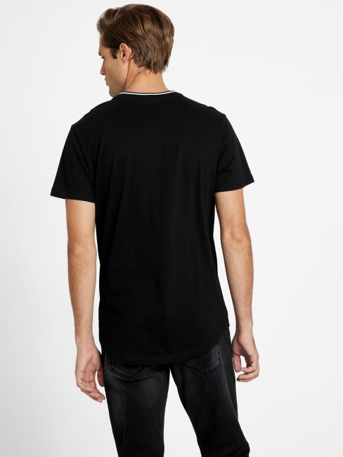 Zade Longline Crewneck Tee Guess Noir De Jais