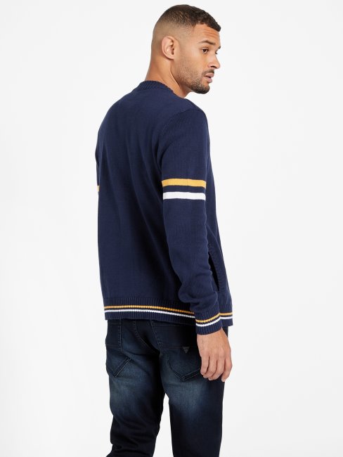 Cardigan Uni Bleu Noirci Guess