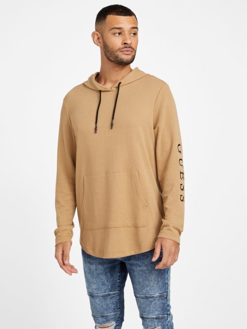 Margo Waffle Sweat à Capuche Guess Taupe Grillé