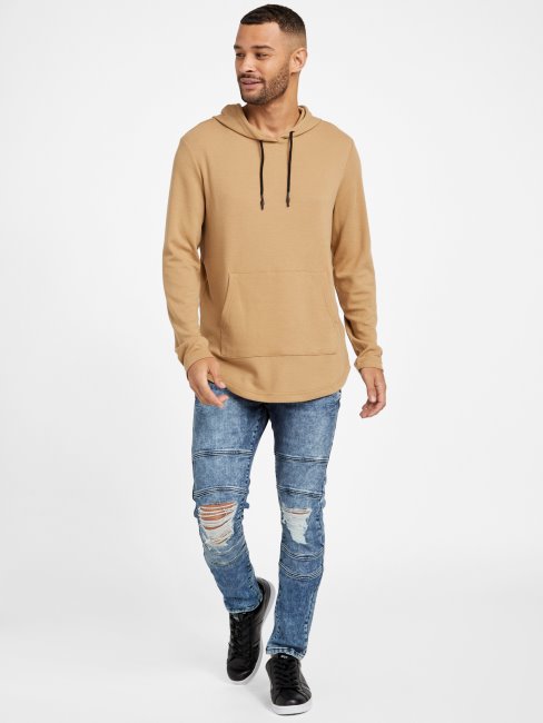 Margo Waffle Sweat à Capuche Guess Taupe Grillé