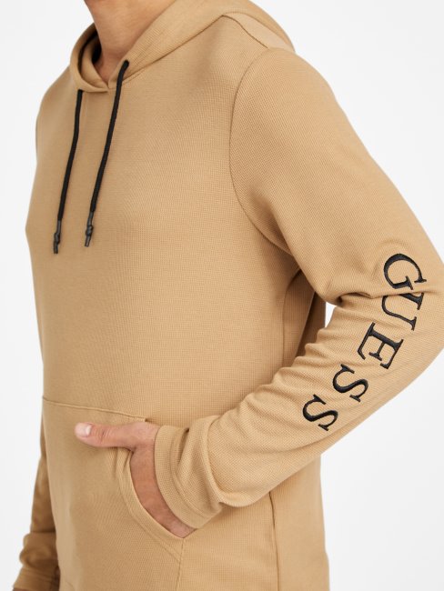 Margo Waffle Sweat à Capuche Guess Taupe Grillé