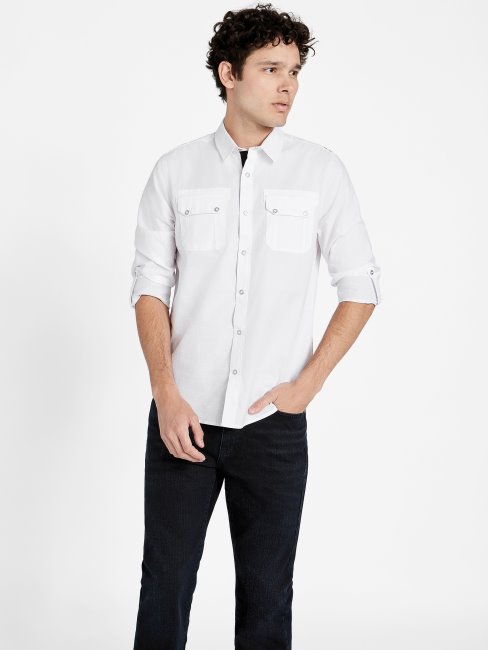 Tee Shirt Marco Guess Blanc Pur