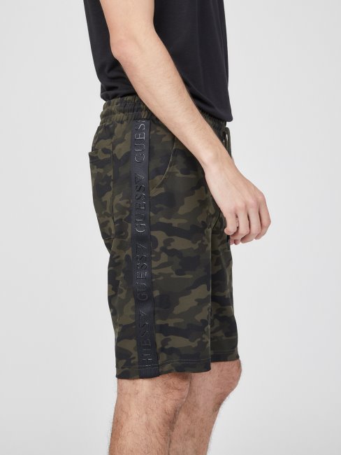 Andrew Short à Bande Logo Camouflage Guess
