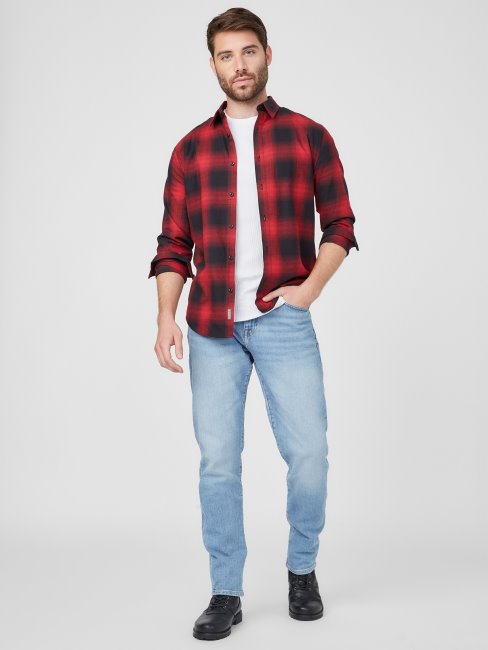 Chemise à Carreaux à Carreaux Gaja Guess Noir De Jais