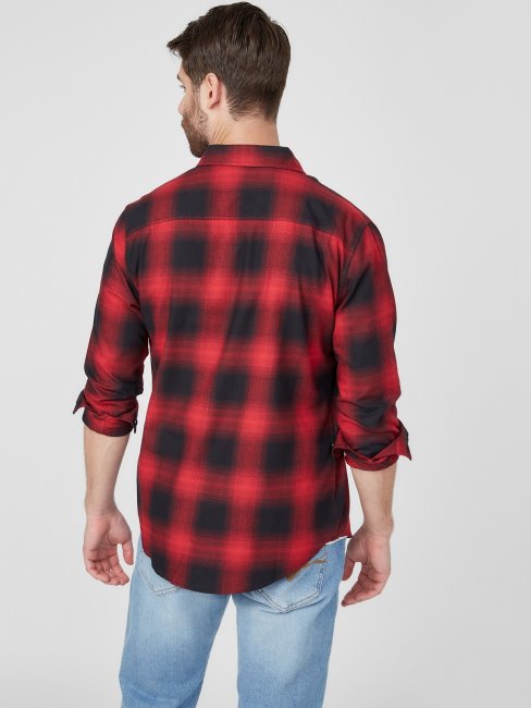 Chemise à Carreaux à Carreaux Gaja Guess Noir De Jais