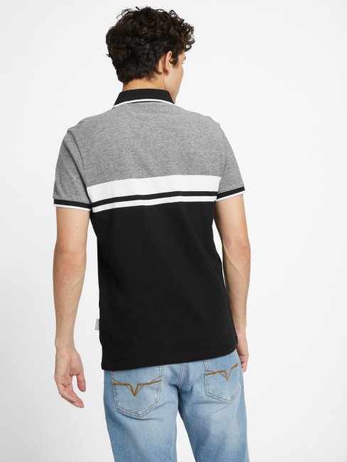 Polo à Blocs De Couleurs Jet Black Multi Guess Eco Kai