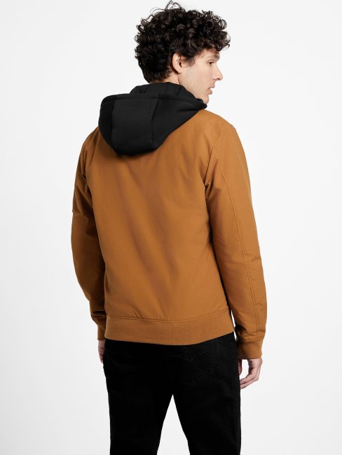 Veste à Capuche Saul Taupe Toasté Guess