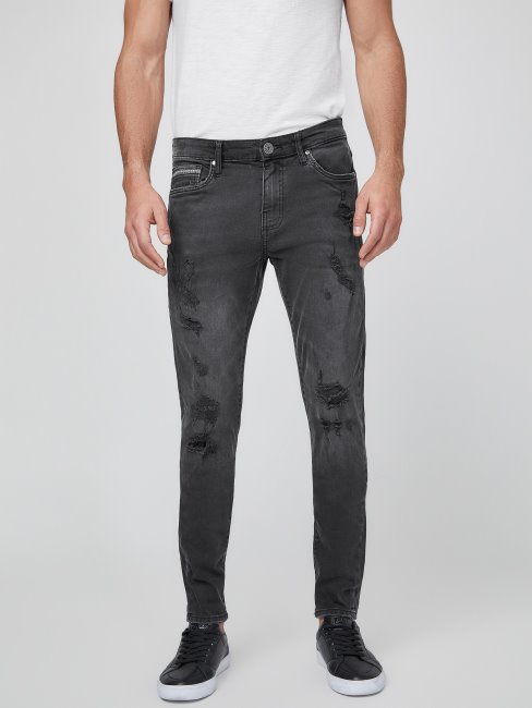 Jean Skinny Moderne Jonah Guess Noir Destroy