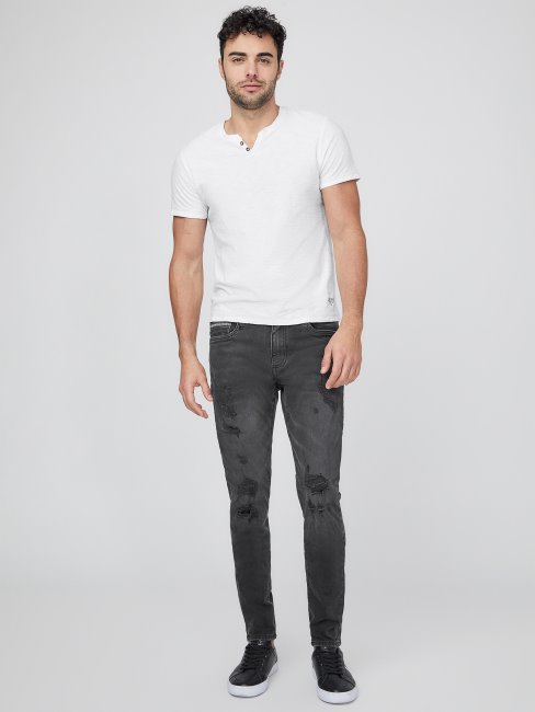Jean Skinny Moderne Jonah Guess Noir Destroy