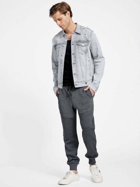 Pantalon De Jogging Moto En Polaire Marlon Multi Guess Noir Jais