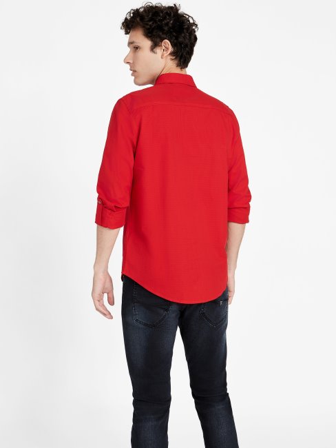 Chemise Marco Rouge Universitaire Guess