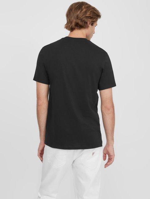 Tee Shirt Noir De Jais Avec Logo Guess Eco Ulmo