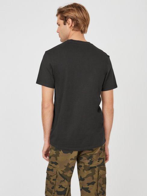 Guess Jet Black Bolton Logo Crew