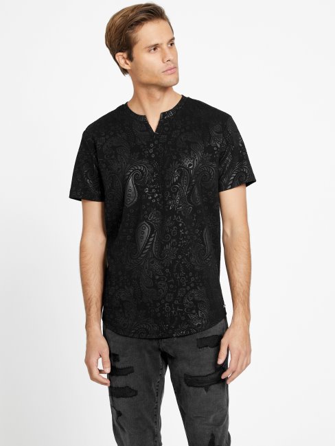 T-shirt à Fente Haulie Noir De Jais