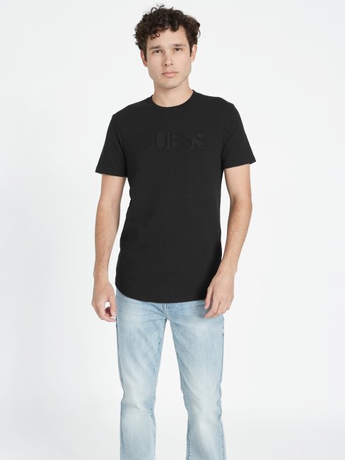 Tee Shirt Charlie Guess Noir De Jais