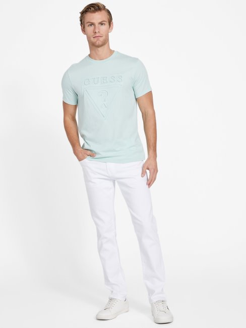 T-shirt à Col Ras Du Cou à Logo Minty Mist Guess