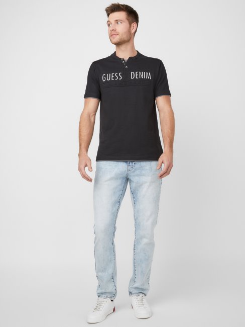 Tee Shirt Edgar Henley Noir De Jais Deviner