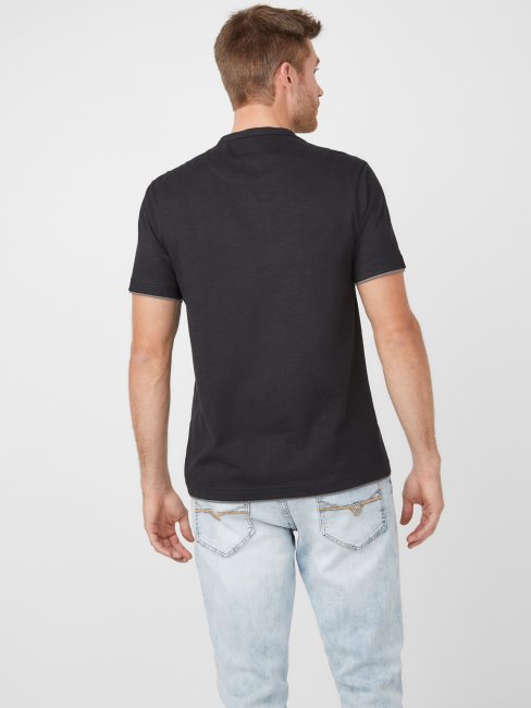 Tee Shirt Edgar Henley Noir De Jais Deviner
