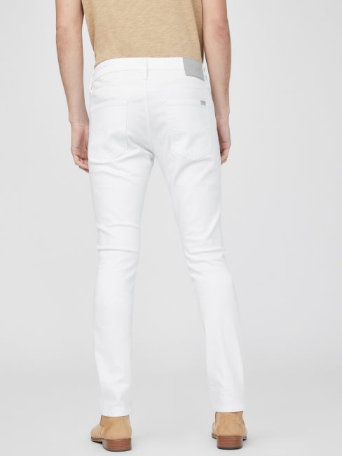 Jeans Barton Blanc En Détresse Lavage Destroy Blanc Deviner