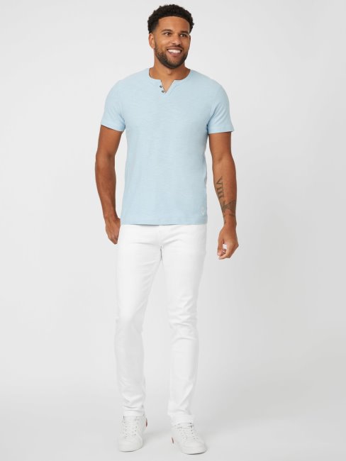 Tee-shirt Fendu Ricky éco Bleu Wedgewood Devinez