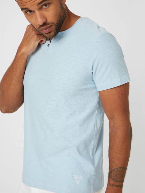 Tee-shirt Fendu Ricky éco Bleu Wedgewood Devinez