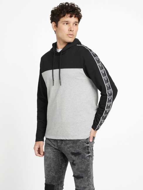 Eco Rudy Sweat à Capuche Guess Gris Chiné Clair