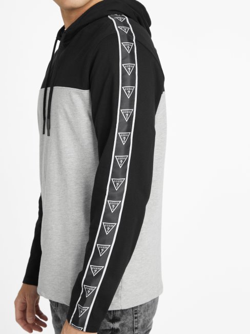 Eco Rudy Sweat à Capuche Guess Gris Chiné Clair