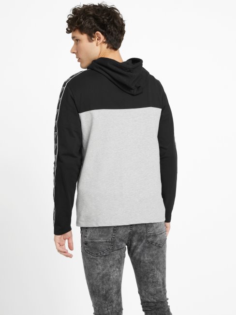 Eco Rudy Sweat à Capuche Guess Gris Chiné Clair