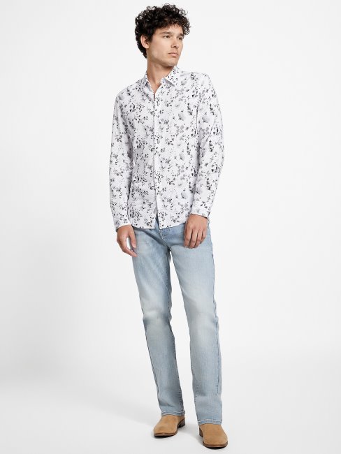 Chemise Lenny Fleurie Guess Blanc Pur