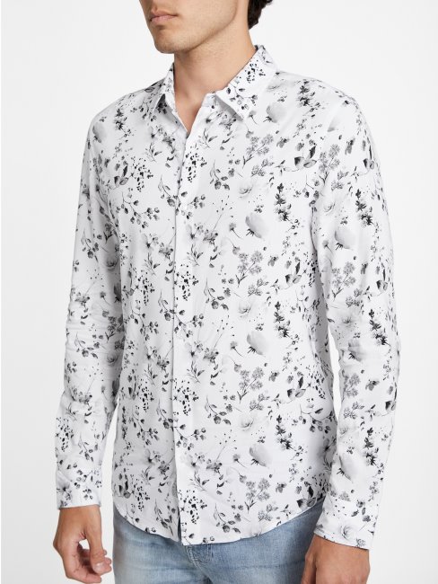 Chemise Lenny Fleurie Guess Blanc Pur