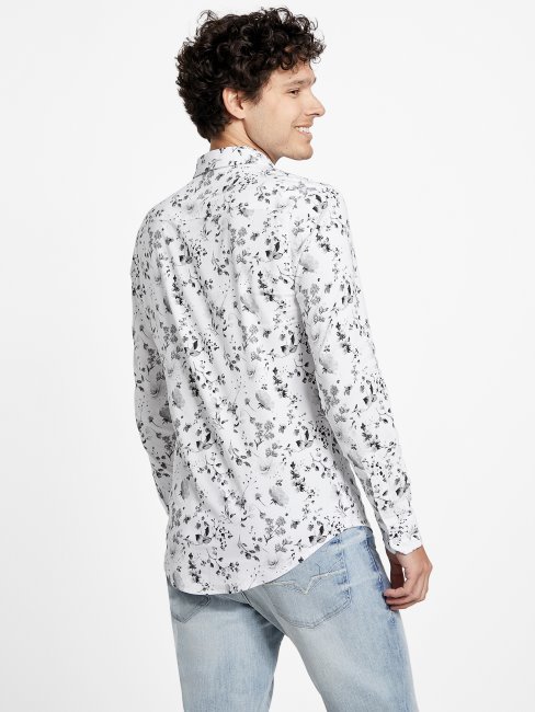 Chemise Lenny Fleurie Guess Blanc Pur