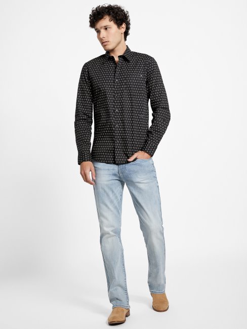 Chemise Guess Tully Geo Pocket Noir De Jais