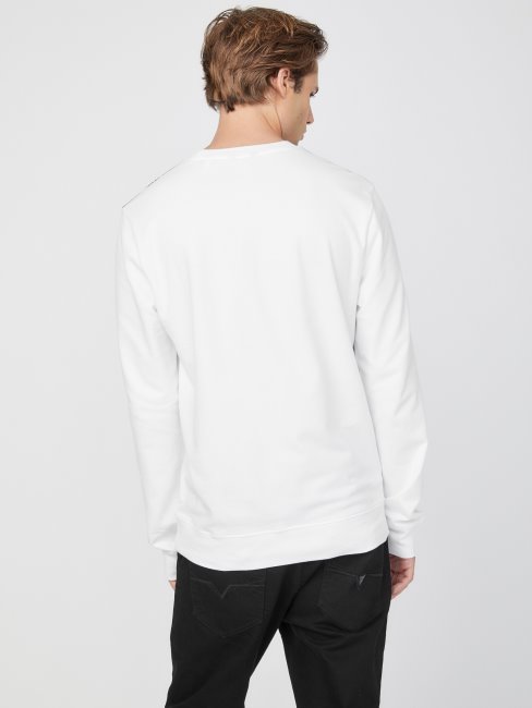 Tee Shirt Manches Longues Guess Eco Blanc Pur