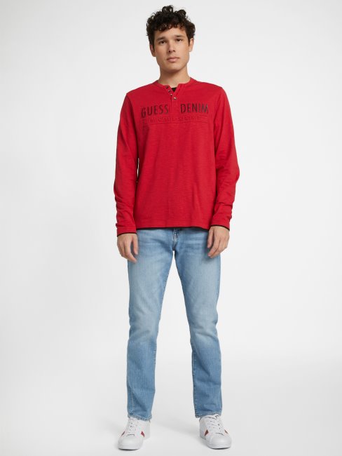 T-shirt à Manches Longues Avec Logo Edgar Rouge Varsity Devinez