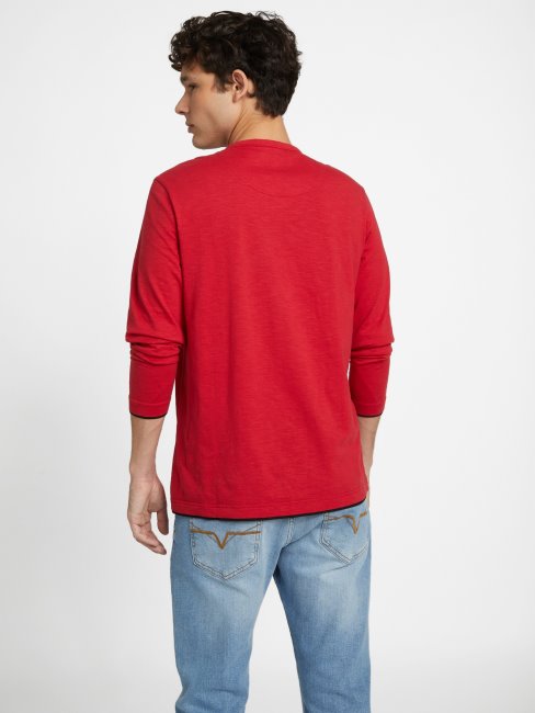 T-shirt à Manches Longues Avec Logo Edgar Rouge Varsity Devinez