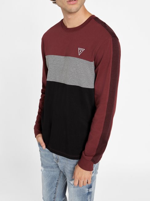 Marmont Red Multi Eco Arto Pull Ras Du Cou Color Block Guess