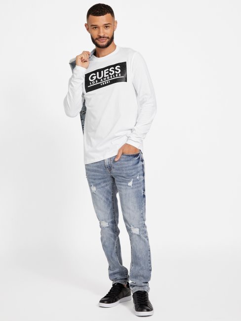 T-shirt à Rampe écologique Blanc Pur Guess