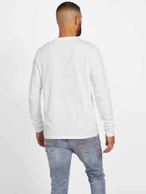 T-shirt à Rampe écologique Blanc Pur Guess