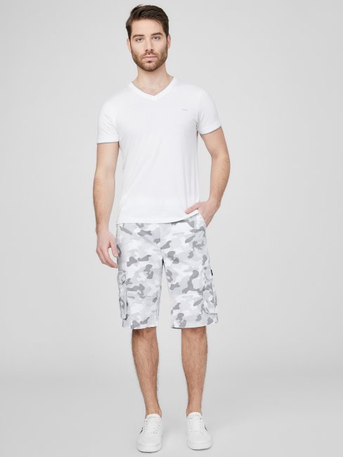 Blanc Camo Multi Guess Karl Short Cargo Camo Blanc
