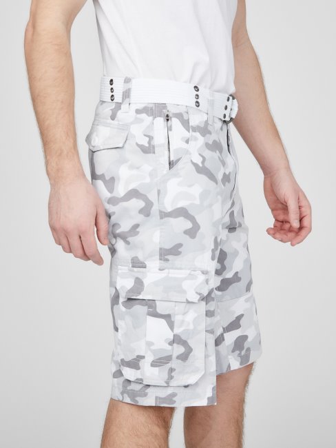 Blanc Camo Multi Guess Karl Short Cargo Camo Blanc