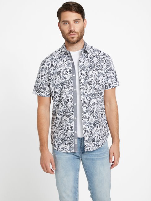 Chemise Imprimée Guess Whitney Blanc Pur