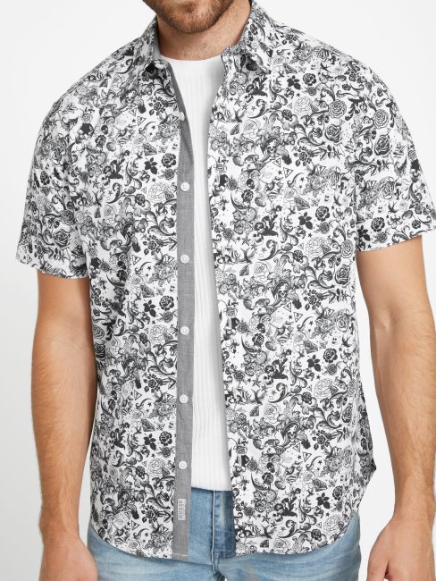 Chemise Imprimée Guess Whitney Blanc Pur