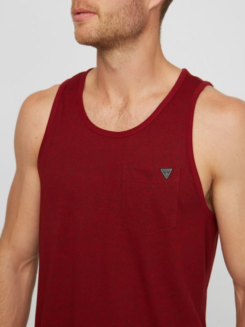 Débardeur Varsity Rouge Multi Roy Marled Guess